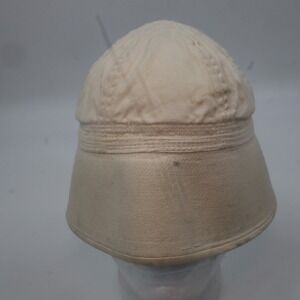 US Military Dixie Cup Hat Mens 7 1/4 White Vintage Naval Sailor Cotton Cap